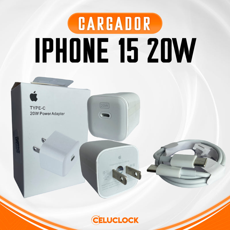 CARGADOR IPHONE 15 2OW