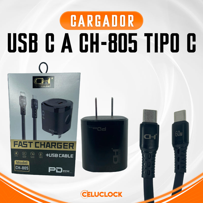 CARGADOR USB C A CH-805 TIPO C