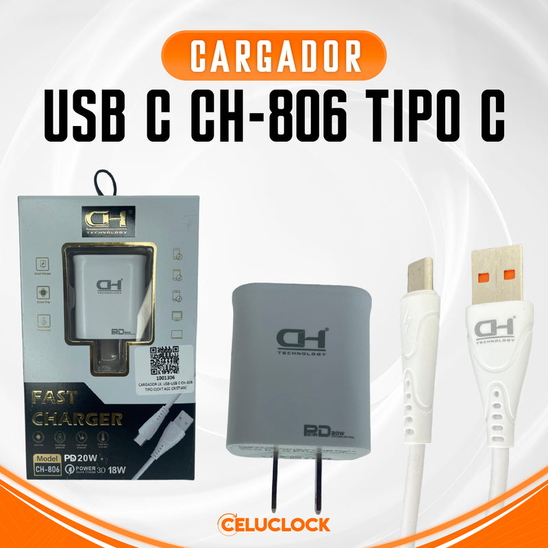 CARGADOR USB C CH-806 TIPO C