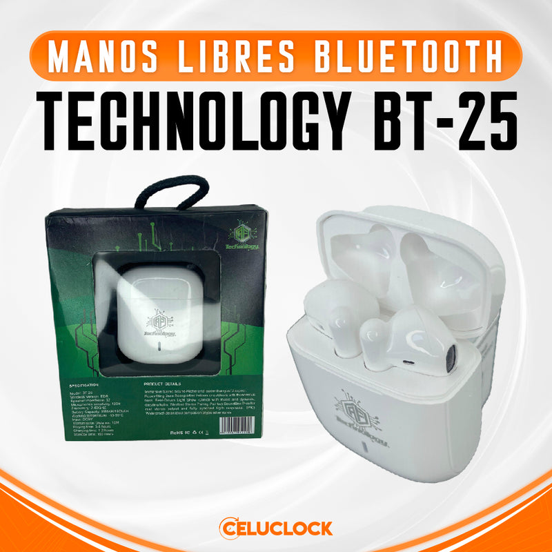 MANOS LIBRES INALAMBRICOS TECHNOLOGY BT-25