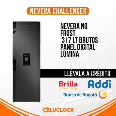 NEVERA CHALLENGER NO FROST 317 LITROS PANEL DIGITAL LÚMINA