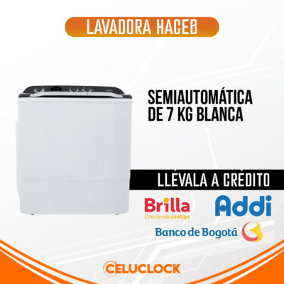 LAVADORA HACEB SEMIAUTOMÁTICA 7KG BLANCA