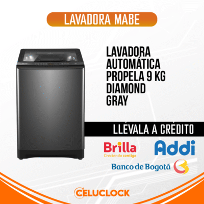 LAVADORA MABE AUTOMÁTICA PROPELA 9 KG DIAMOND GRAY