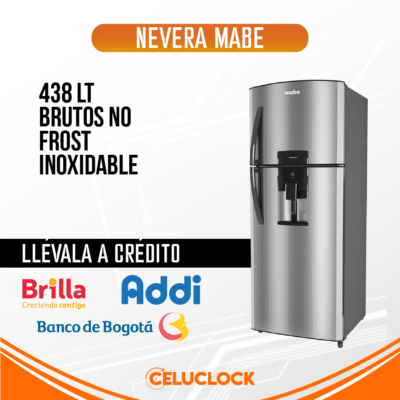 NEVERA MABE 438 LITROS NO FROST INOXIDABLE